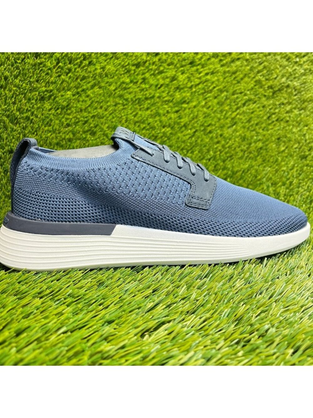 Wolf & Shepherd Swiftknit Womens 9 Blue White Casual Classic Knit Derby Shoes